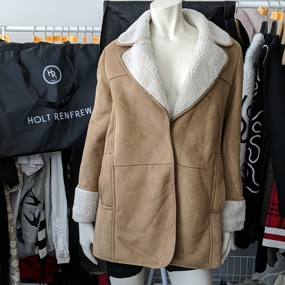 Suede & Wool Coat